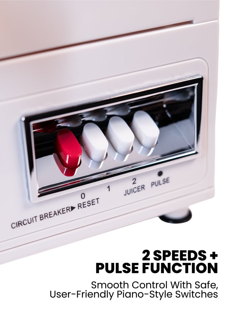 TEAM 4-in-1 Juicer Blender | 600W Powerful Motor | 1.6L Capacity Blender Jar | Stainless Steel Blades & Juice Filter | 2 Speed + Pulse Control | Mincer  & Mill Attachments | Multi-Function Food Processor - Image 5